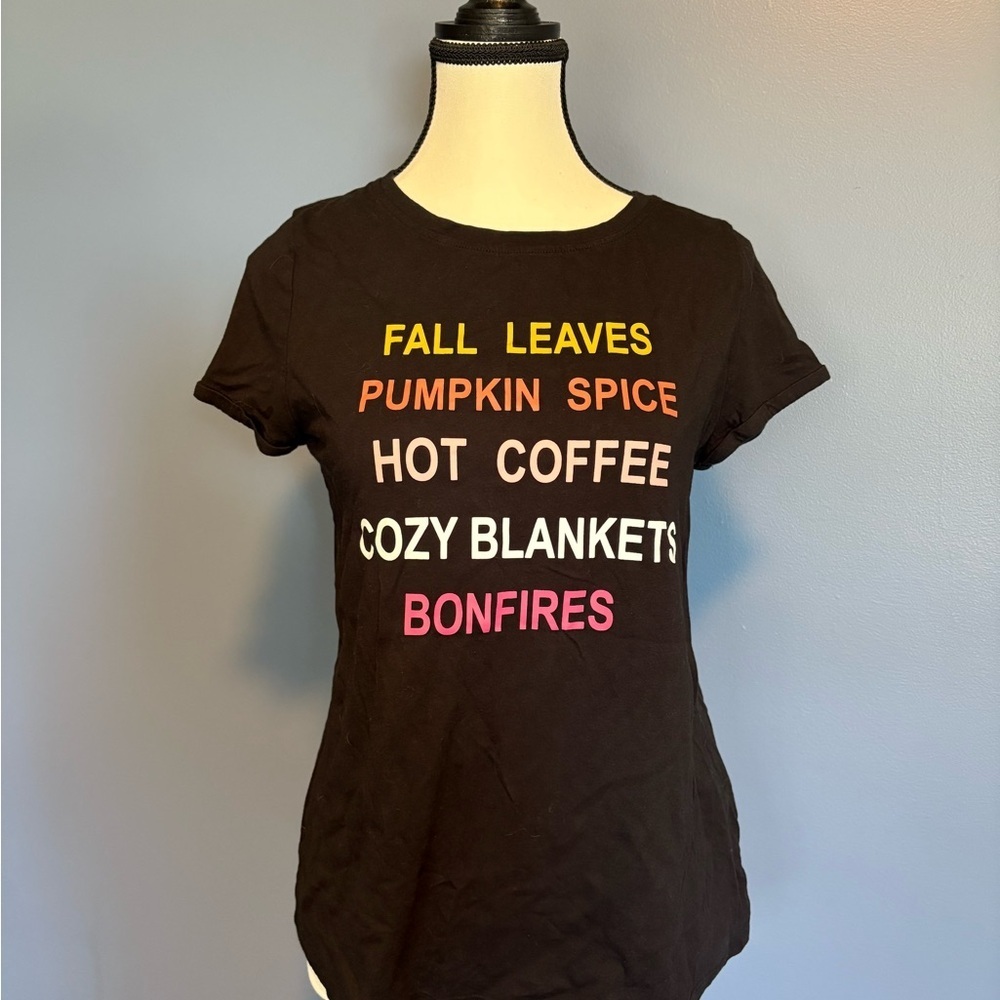 Ricki's Black Tee with Autumn Text